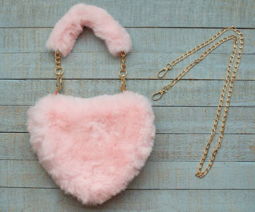 Furry Heart Purse